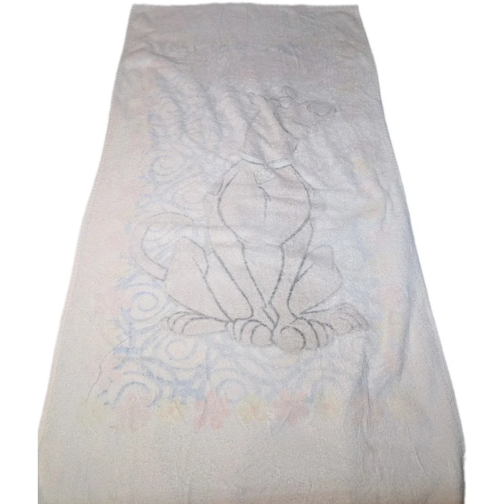 Vintage Y2K 2000 Scooby Doo Beach Bath Towel  Groovy Flowers 60
